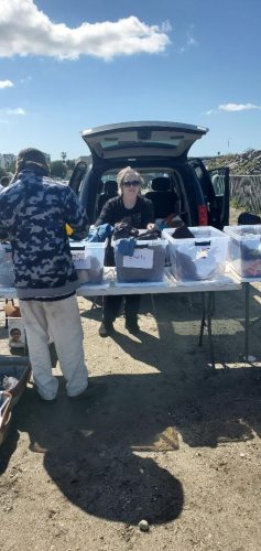 Handing Out Clothing