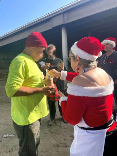 Pat Serving Soup with Peter